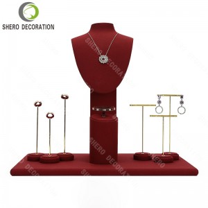 Wholesale Jewellery Display Stand Holder for Bracelet Ring Earring Bust Mannequin Props Packaging Jewelry Display Stand Set