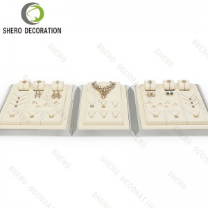 Custom Velvet Jewelry Display Props Set Necklace Bust Ring Tray Earring Holder Bracelet Stand Organizer for Jewelry Store