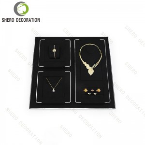 Luxury Jewelry Packaging Display Stand Set Tray Earring Necklace Bust Prop Custom Jewelry Display Stand
