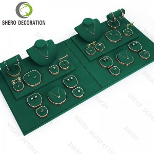 Customized Luxury Durable Jewlery Display Set Microfiber Jewlery Display Stands Jewelry Display Set Props for Store