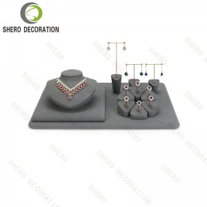 Custom Jewelry Display Stand Set Jewellery Organizer Props for Jewelry Retail Display Cabinet