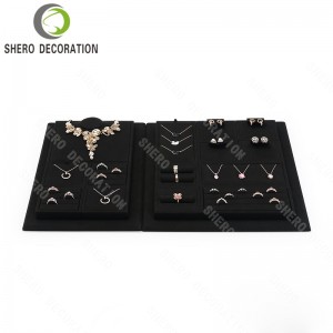 Customized High End Jewelry Store showcase Microfiber Necklace Earrings Rings Bracelets Jewelry Display Stand