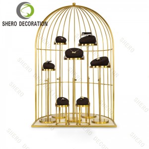 High End Microfibier Handmade Velvet Jewellery Display Props Custom Jewelry Display Stand Set for Store