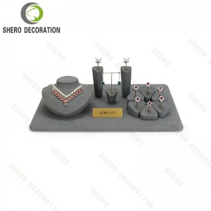 Custom Jewelry Display Stand Set Jewellery Organizer Props for Jewelry Retail Display Cabinet
