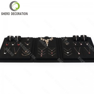 Customized High End Jewelry Store showcase Microfiber Necklace Earrings Rings Bracelets Jewelry Display Stand