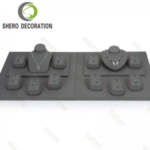 [Copy] Light Luxury Microfibier Handmade Velvet Jewellery Display Props Custom Jewelry Display Stand Set for Store