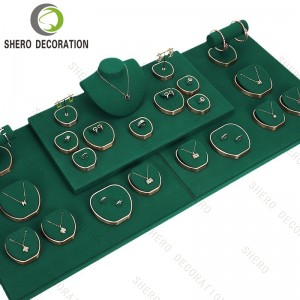 Customized Luxury Durable Jewlery Display Set Microfiber Jewlery Display Stands Jewelry Display Set Props for Store